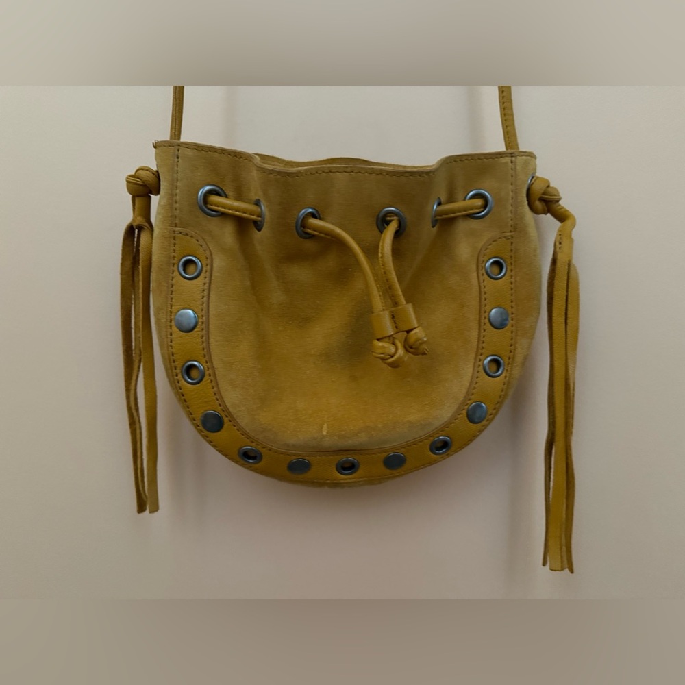 Lucky Brand Suede & Leather Crossbody Purse